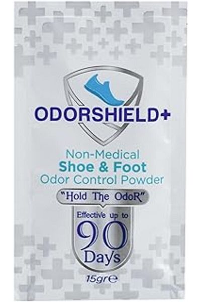 Mustore Odorshield+ 4 Pieces Foot Odor Eliminator - Shoe Odor Eliminator Powder - End Foot Odor