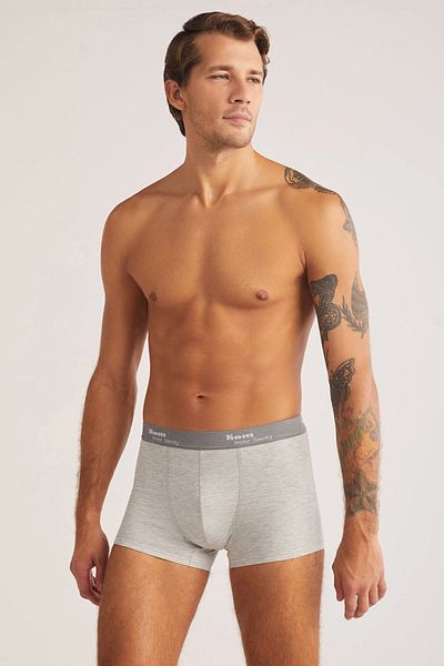 Kom Tight Cotton 2-Piece Men's Boxers - Gray