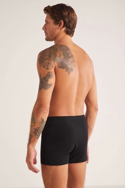 Kom Adrian Pamuklu 2'li Erkek Boxer - Siyah