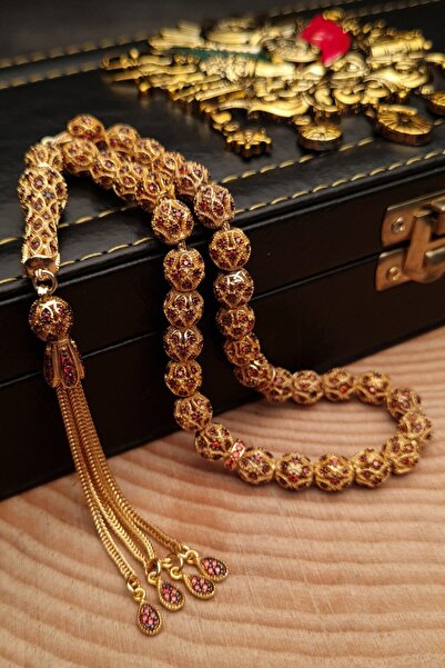 OTTOTESBİH Erkek Hediyelik Özel Tasarım Altın Kaplama Gümüş Tesbih