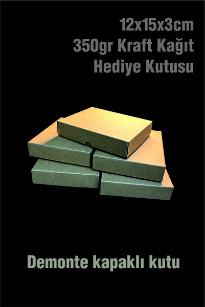 Bijuteri Kutucunuz 12 Adet 15x12x3cm Kraft Kutu Hediyelik Kutu Karton Kutu Yı...
