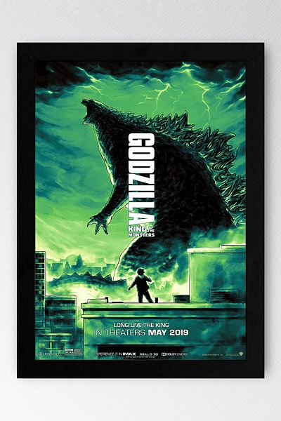 Saturn Godzilla King of the Monsters Framed Painting - Movie Poster Painting