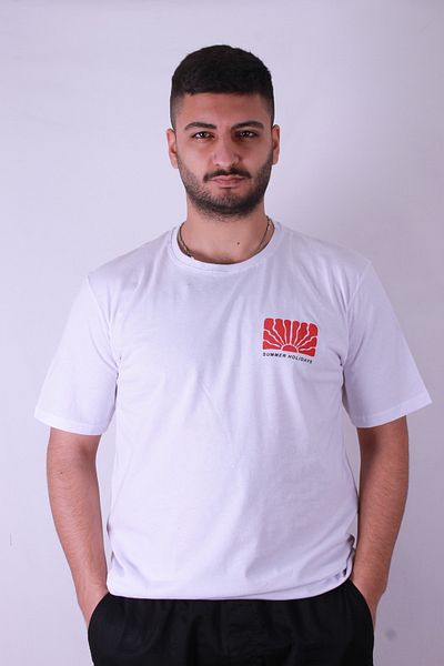 trender Summer Holidays Print White Men's T-Shirt