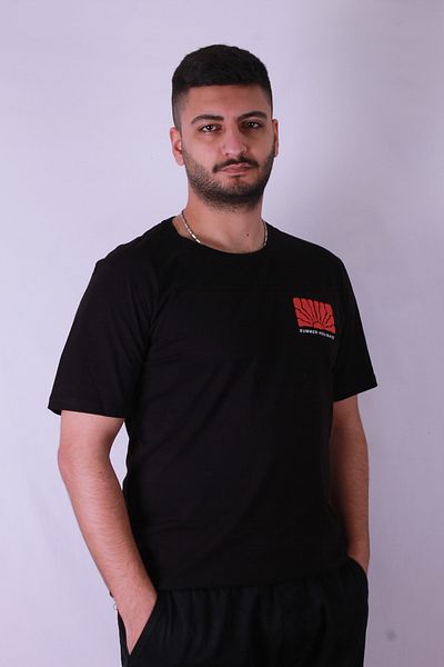 trender Summer Holidays Print Black Men's T-Shirt