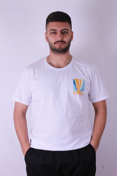 trender Mediterasse Printed White Men's T-Shirt Tr-08