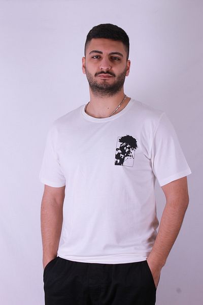 trender Moss Printed White Men's T-Shirt Tr-06