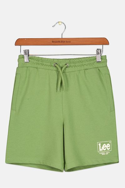 Lee Kids Boy Drawstring Brand Logo Shorts, Green