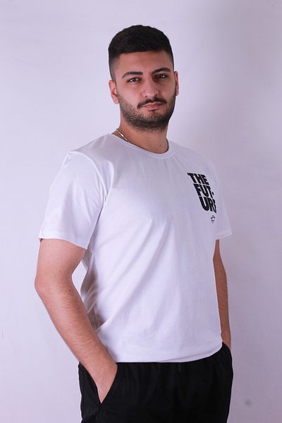 trender Future Printed White Men's T-Shirt Tr-09