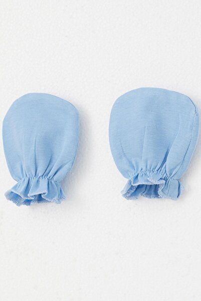 Breeze Blue Newborn Baby Gloves - Basic Standard