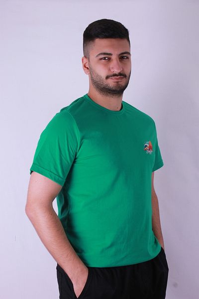 trender Enjoy Your Surf Print Green Men's T-Shirt