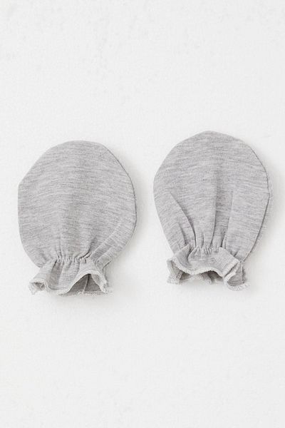 Breeze Newborn Baby Gloves Basic Standard, Gray