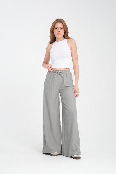 Store Women's Lycra, Rope-Tied, Straight Striped Palazzo Pants