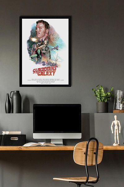 Saturn Pictură înrămată Gardienii Galaxiei - Pictură poster de film Gardienii Galaxiei