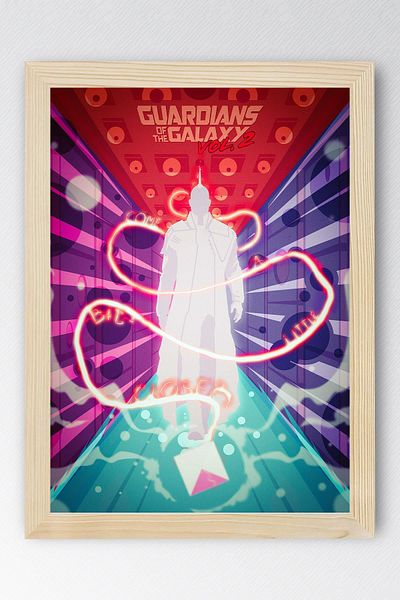 Saturn Guardians of the Galaxy Framed Painting - Guardians of the Galaxy Movie Poster Painting