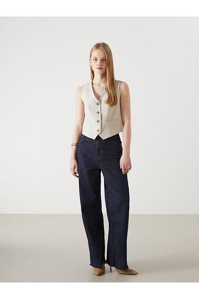 LC Waikiki Γυναικείο κλασικό γιλέκο LCW Vision V-Neck