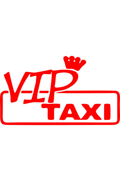 Birim Matbaa Vip Taxi Car Sticker(21X12Cm)
