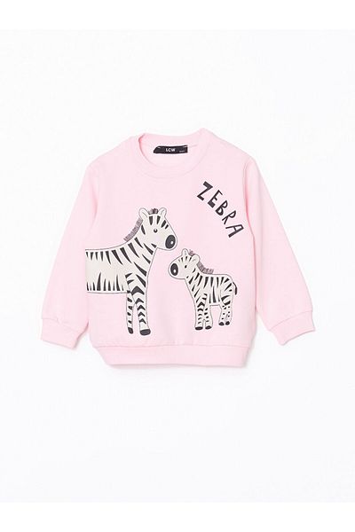 LC Waikiki Lcw Crew Neck Printed Girl's Sweatshirt