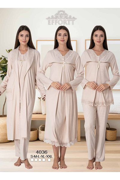 Maison Mila Effortt Cotton Pregnant Maternity Set of 4 with Hidden Nursing Features