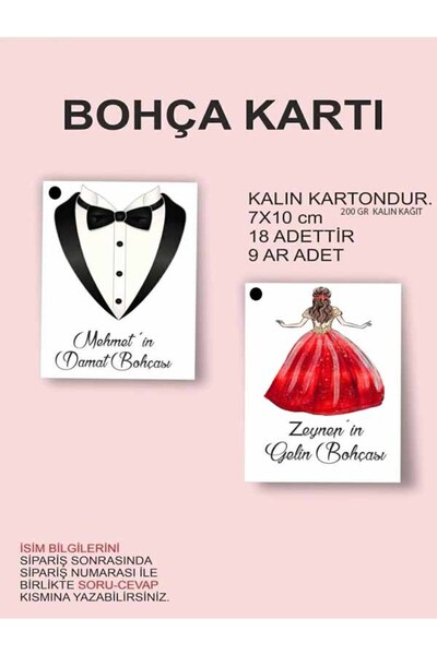 izmirdenet Gelin Damat Bohçası Kartları, Gelin Çeyiz Bohça Kartı, Bohça Kartı...