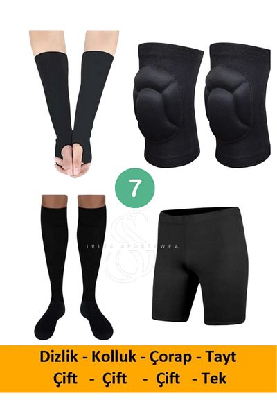 Sirius Sportswear 7 Pieces Imported Volleyball Knee Pad - Sleeves and Leggings Set, Volleyball Player Series