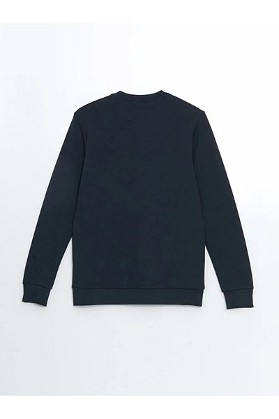LC Waikiki LCWAIKIKI Класически мъжки суичър с щампа с кръгла яка и дълъг ръкав