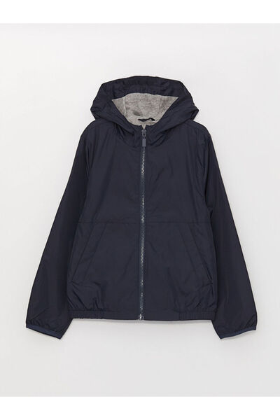 LC Waikiki Ανδρικό παλτό βροχής Navy Blue με κουκούλα