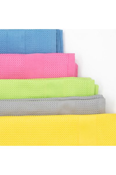 Silver 50 Pieces of Microfiber Decorative Glass Cloth - 42X68 cm