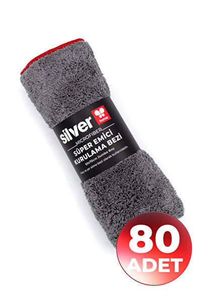 Silver 80 Adet Süper Emici Büyük Boy Araç Kurulama Havlusu 50x70 Cm