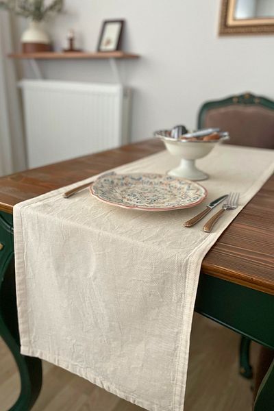 OTEXSA Φυσικό λινό Runner 40x150