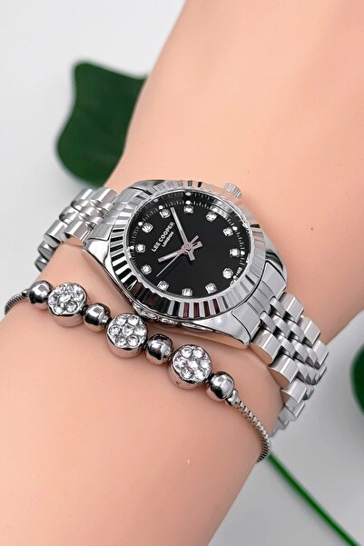 Lee Cooper Lc07956.350 Silver Color Steel Band&Case Women Wristwatch 3Atm Wat...