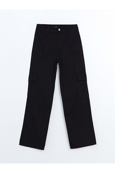LC Waikiki Γυναικείο παντελόνι Cargo Standard Fit Gabardine - S52698Z8