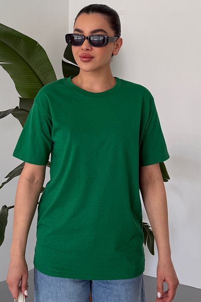 MODAGEN Μπλουζάκι Unisex Green Crew Neck μονόχρωμο