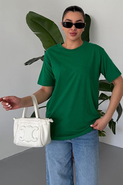 MODAGEN Μπλουζάκι Unisex Green Crew Neck μονόχρωμο