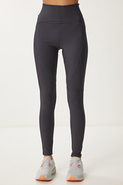 Happiness İstanbul Colanți sport tricotați antracit pentru femei VX00006
