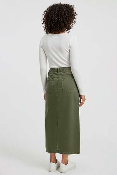 Trendyol Modest Khakifarbener Webrock mit Taschendetail TCTSS25EE00000