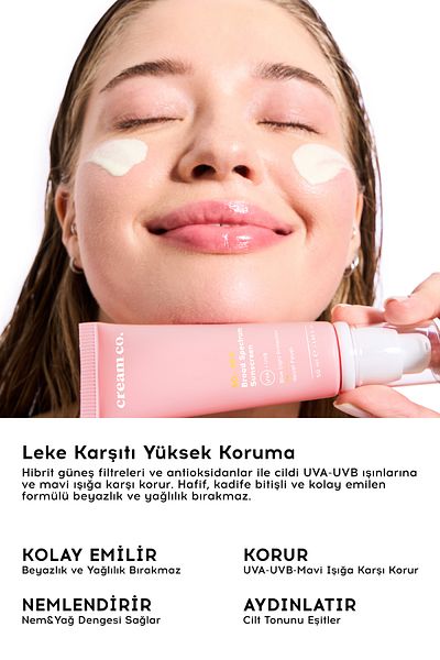 Cream Co. Sonnenschutz LSF 50 |   Aufhellender Anti-Makel-Hauttonausgleicher |   Alle Hauttypen