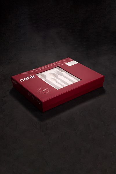 Nehir Sahra Plain 12-Person 84-Piece Cutlery Set
