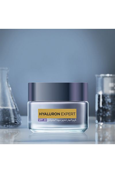L'Oreal Paris كريم النهار المرطب Hyaluron Expert مع كريم حمض الهيالورونيك، 50 مل