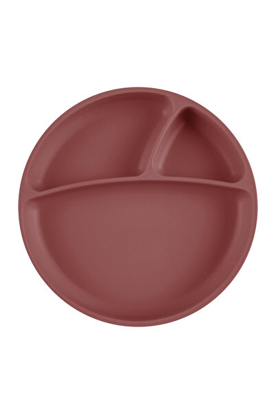 OiOi Portion Vacuum Bottom Silicone Plate Claret Red