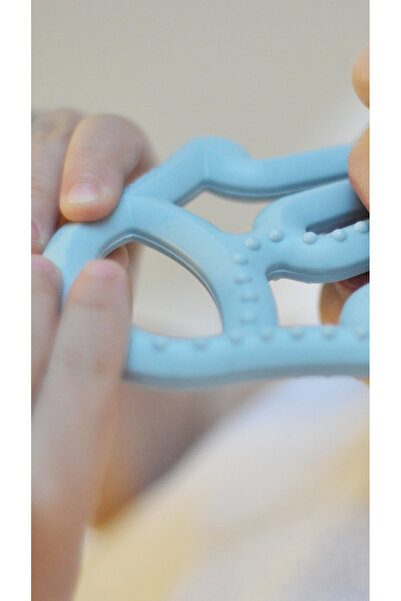OiOi Silikon Diş Kaşıyıcı Annenin Eli - Mineral Blue
