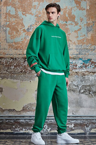 Lee x Soontobeannounced Erkek Yeşil Hoodie Sweatshirt