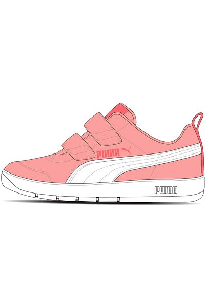 Puma Puma Whi Courtflex V3 Mesh - Ps Pink Fruit