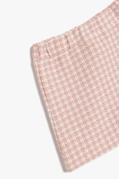 Koton Pink Plaid Baby Girl Skirt 5Wmg70010Aw