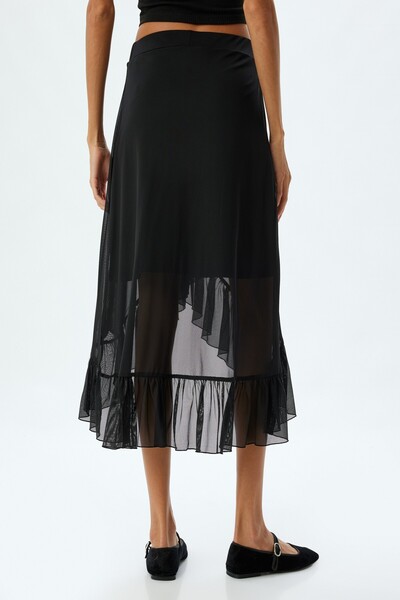 Koton Women's Black Skirt 4Sak11003Ek