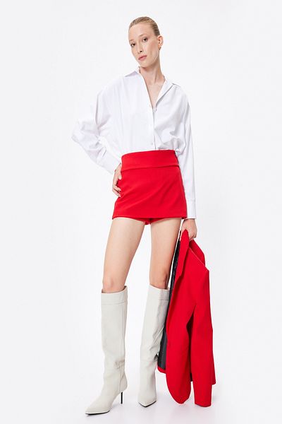Koton Red Women's Skirt 5Wak70070Uw