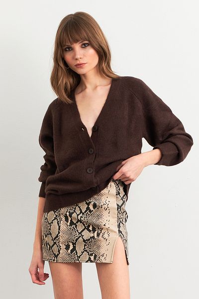 Cool & Sexy Vanille-Schwarzer Minirock aus Kunstleder mit Schlangenmuster für Damen NH24475