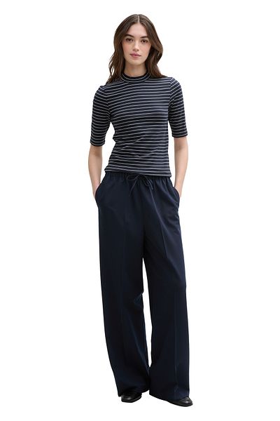 Tom Tailor Denim tričko s mockneck stripe