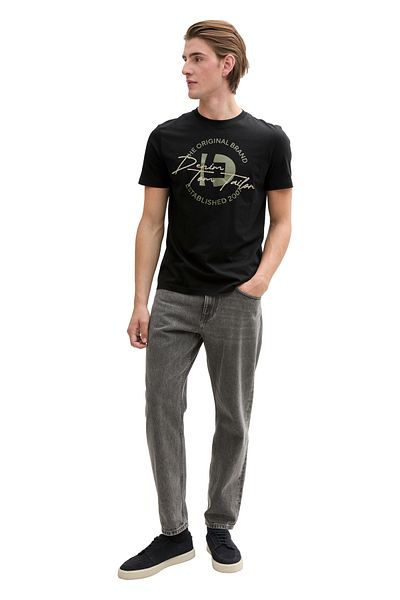 Tom Tailor Denim Pánské černé tričko