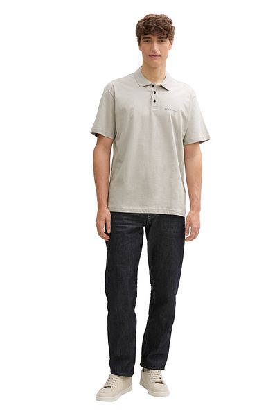 Tom Tailor Denim Lehké pánské tričko s polo výstřihem Dove Grey