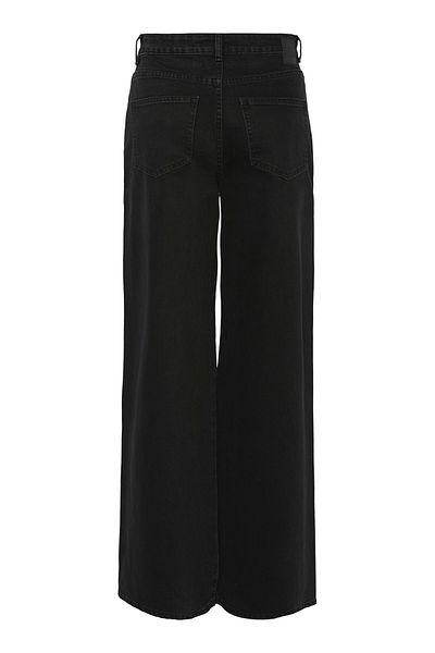 PIECES Φαρδιά τζιν με γούνινο στυλ --- Wash: Black Washed - SMD 229208 HW Fitting